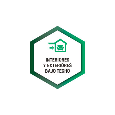 Pintura para interior y exterior bajo techo